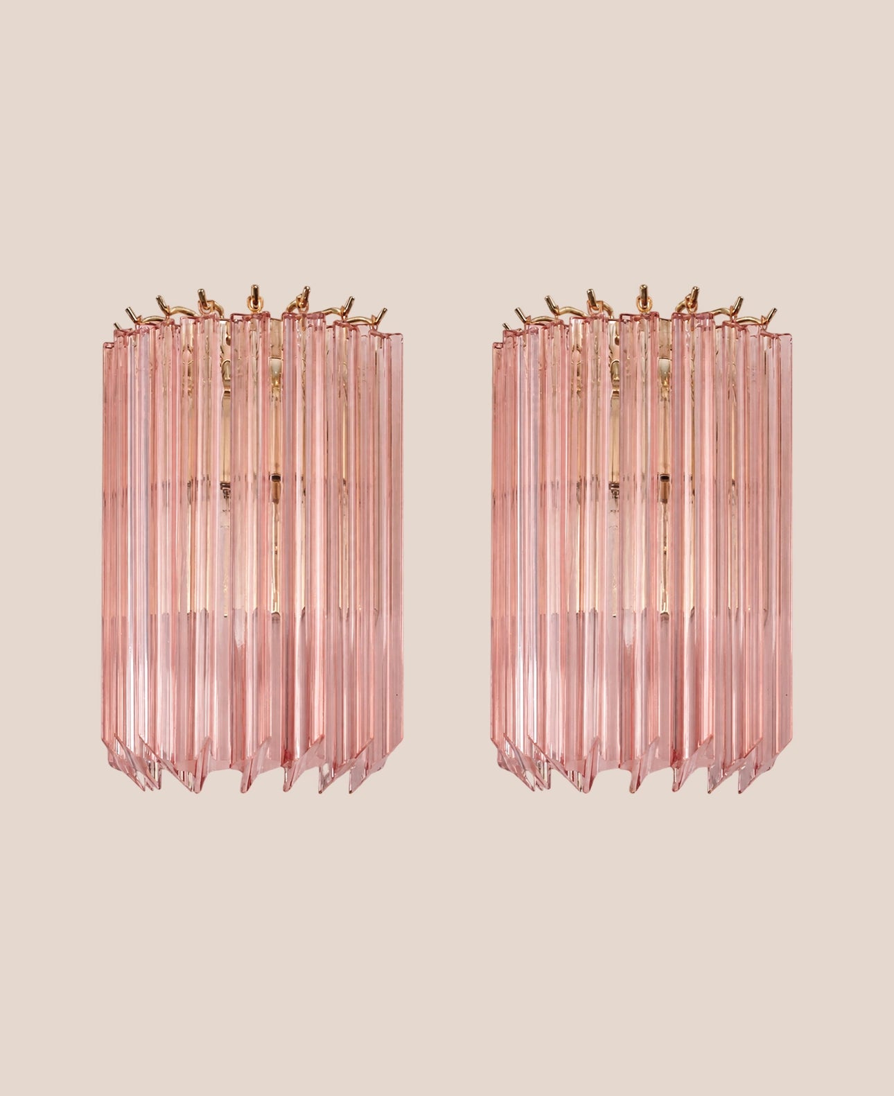 set-of-2-quadriedri-murano-glass-pink-wall-sconces-made-in-italy