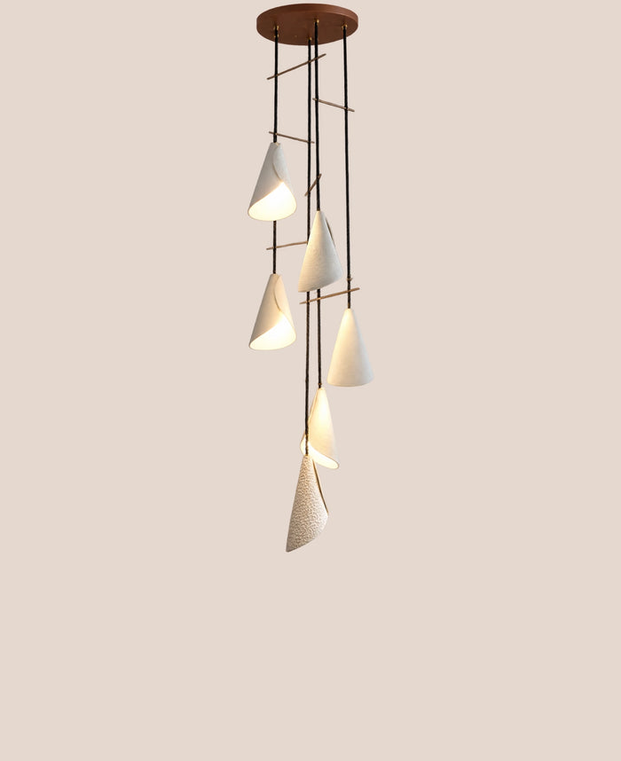 Small Arum Chandelier Light by Françoise Bergaglia