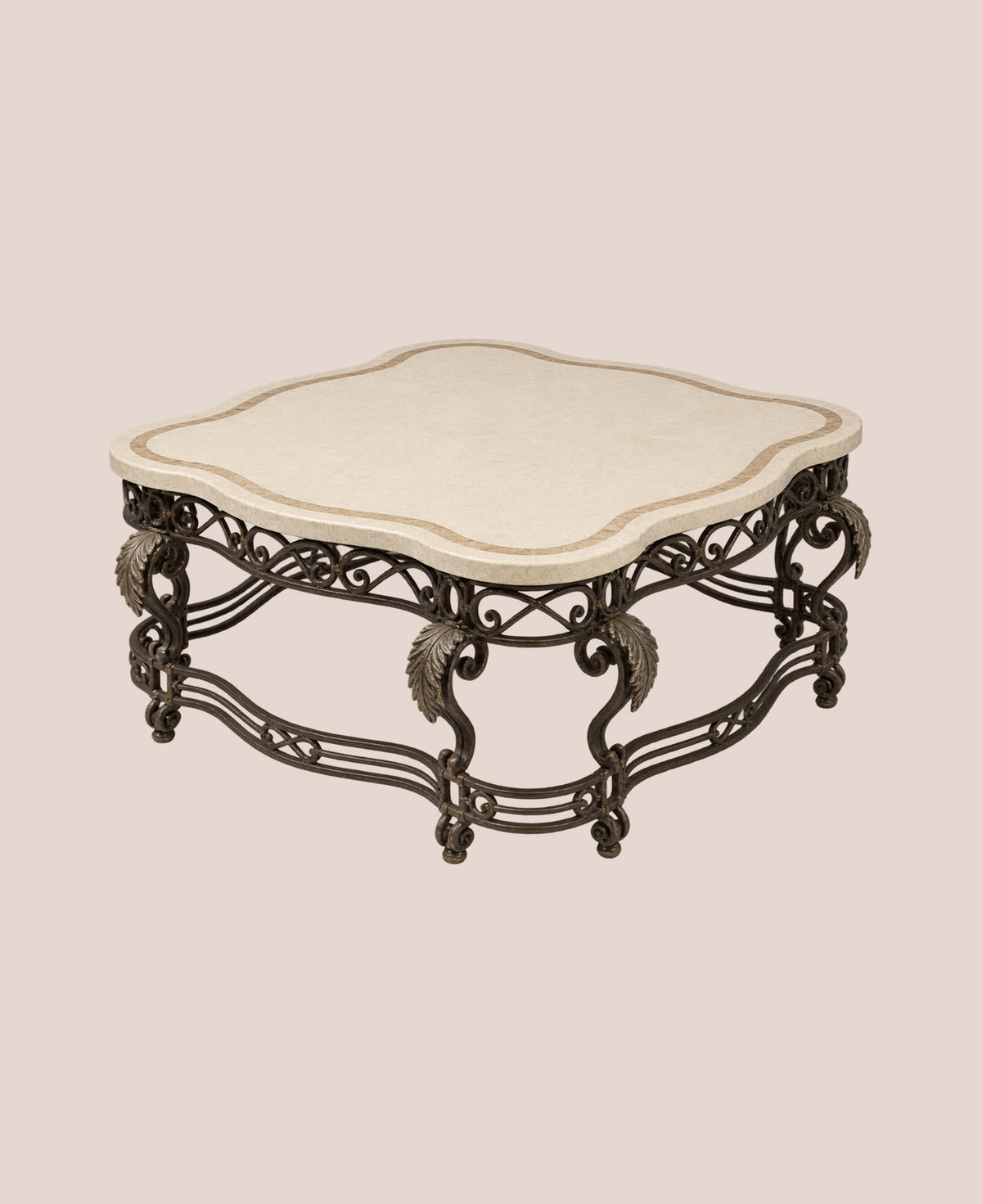 travertine-effect-metal-framed-coffee-table-wavy-edged-square