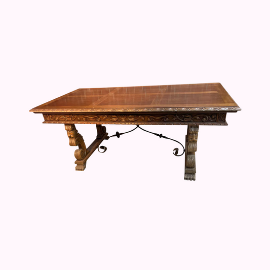 Spanish Renaissance Carved Timber Table