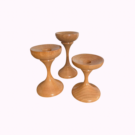 Trio of 1960s Candle Holders
