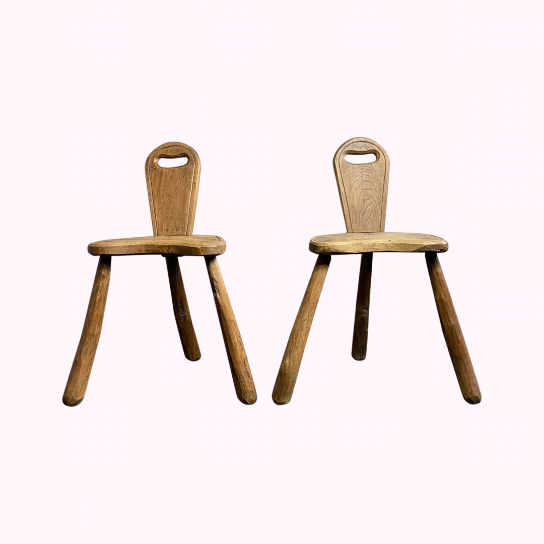 French Brutalist Stool