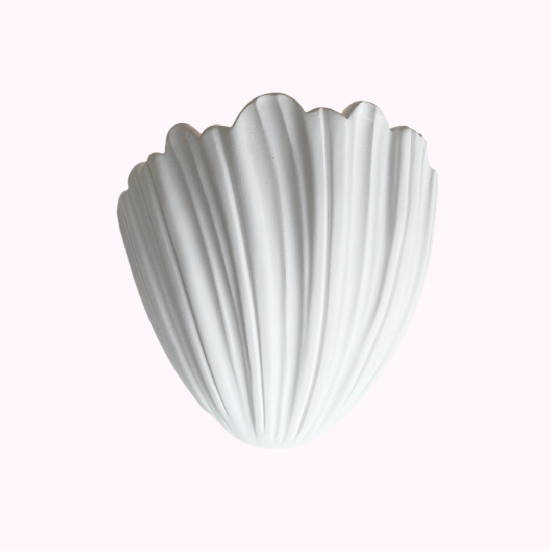 French Plaster Shell Sconces