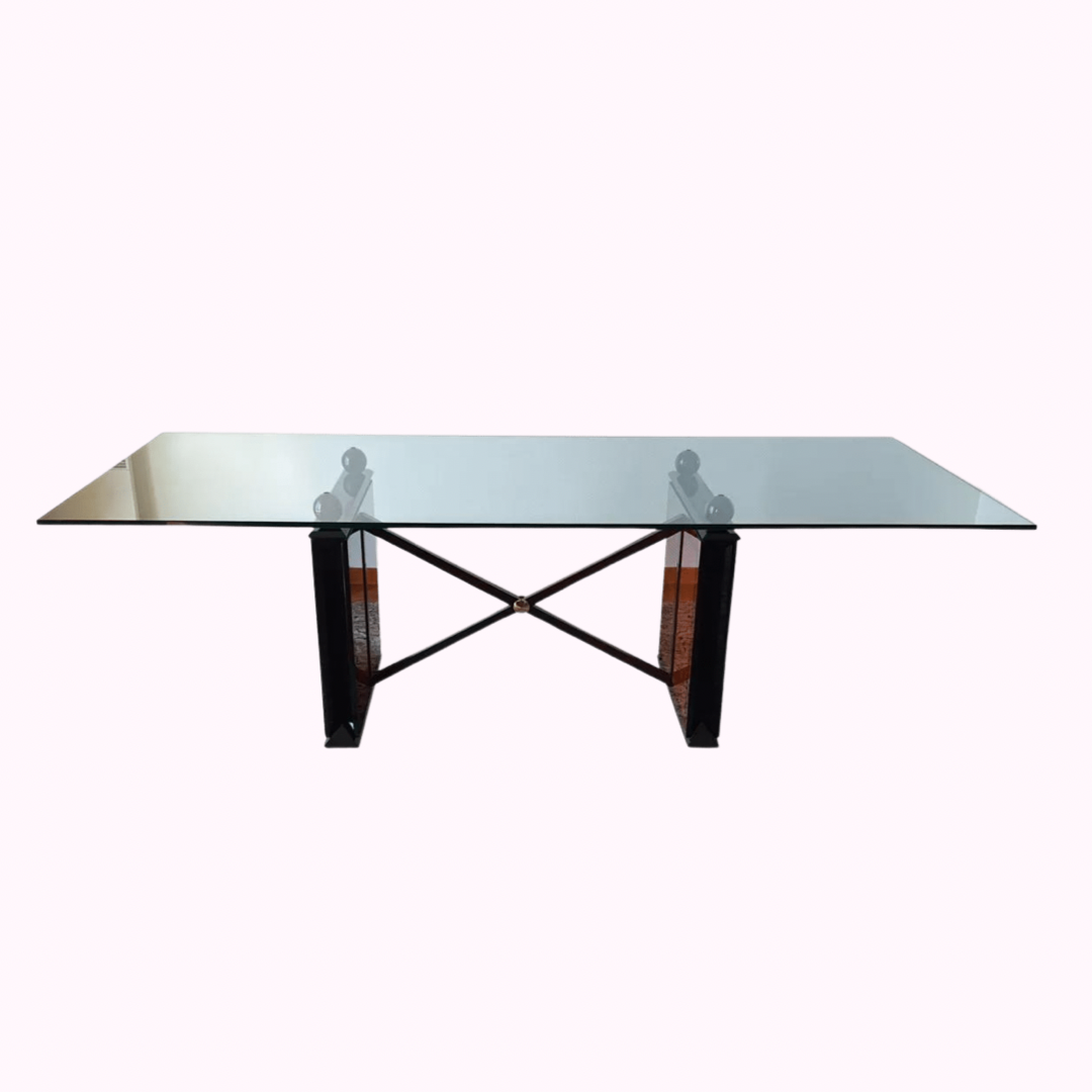 Art Deco Italian Burl Wood Dining Table